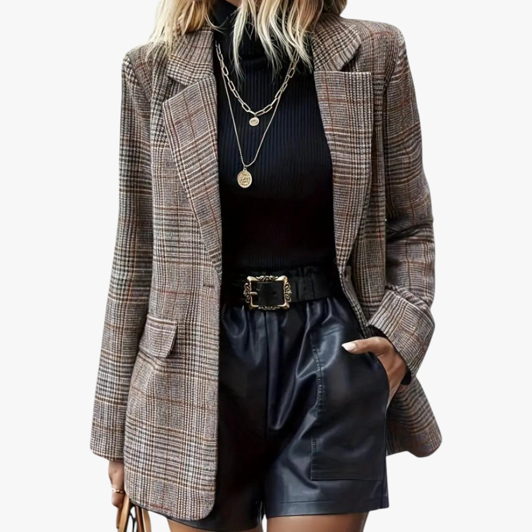 Women's Oversized Blazer with Longline Fit and Work Style