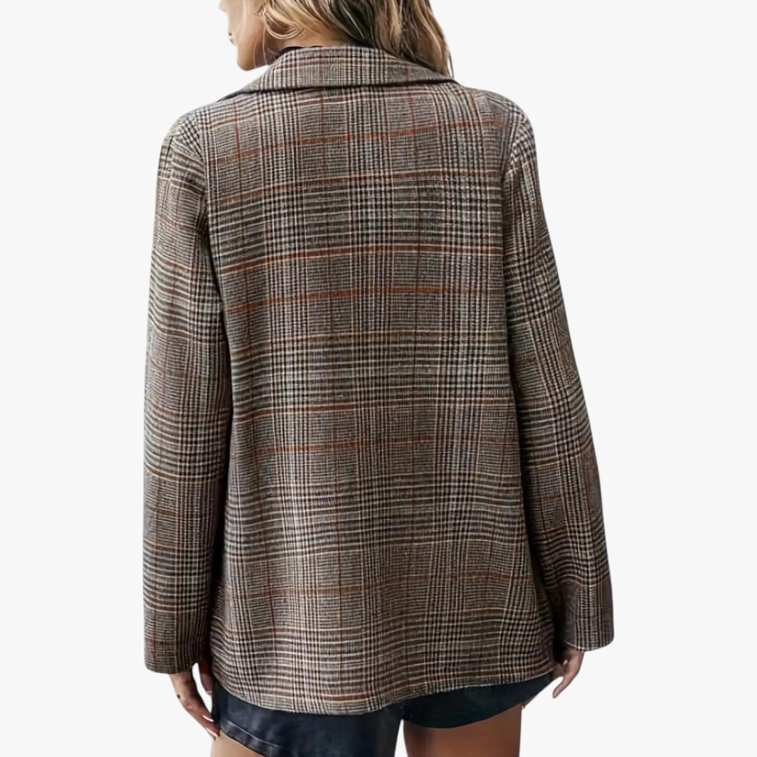 Women's Oversized Blazer with Longline Fit and Work Style