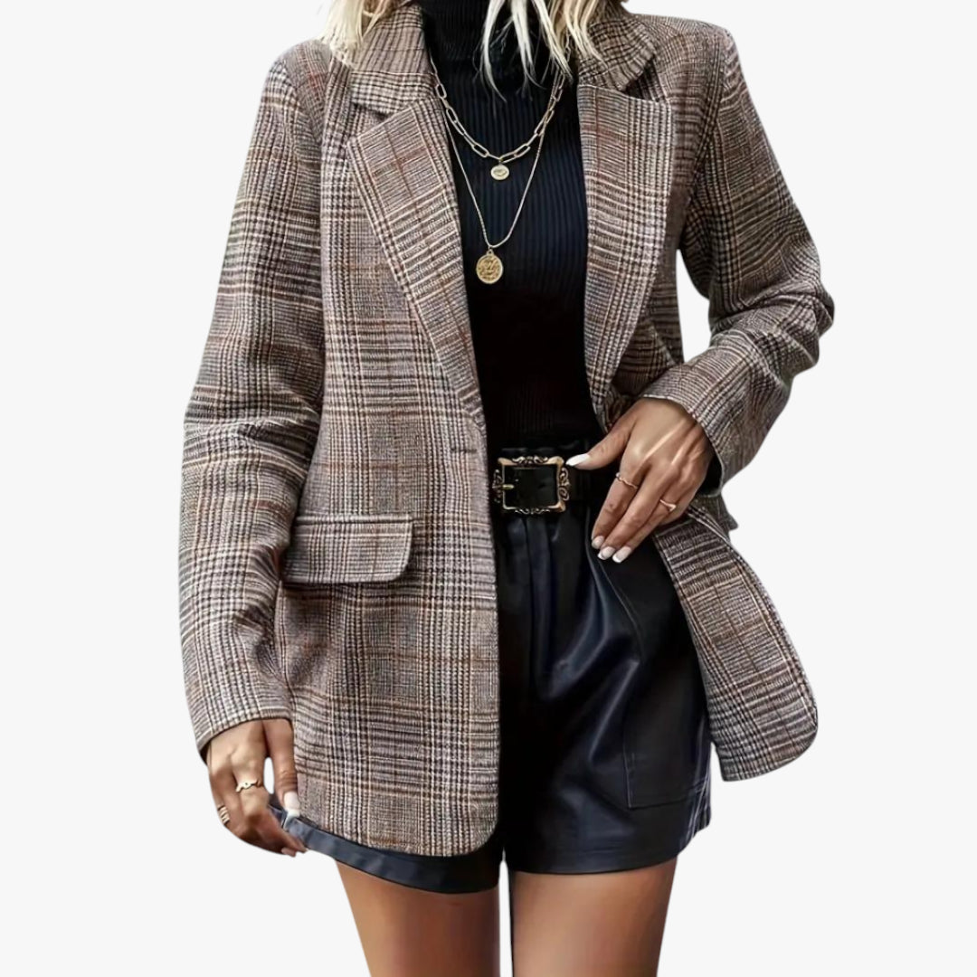 Women's Oversized Blazer with Longline Fit and Work Style