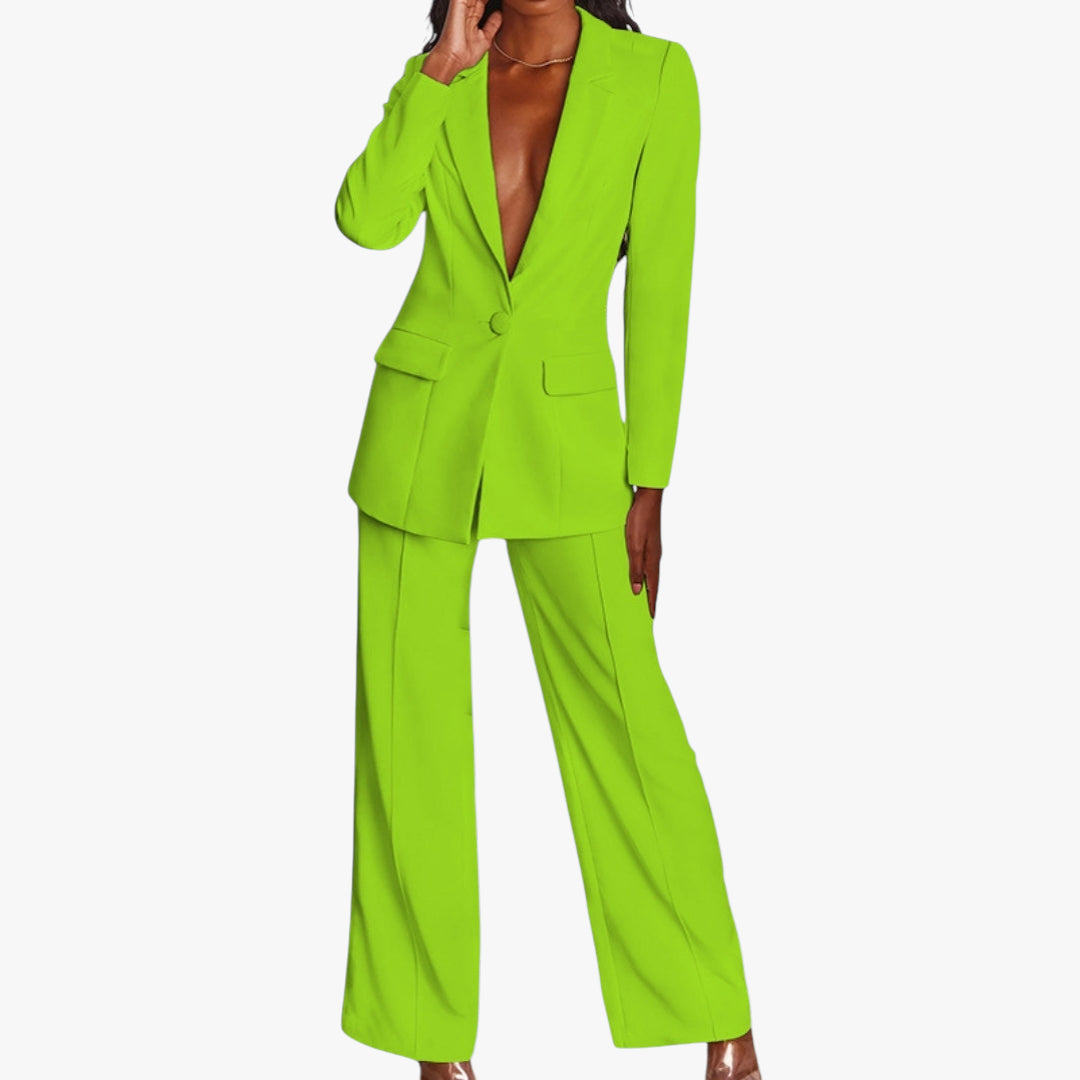 Women's Work Co-ord Set with High Waist and Pockets