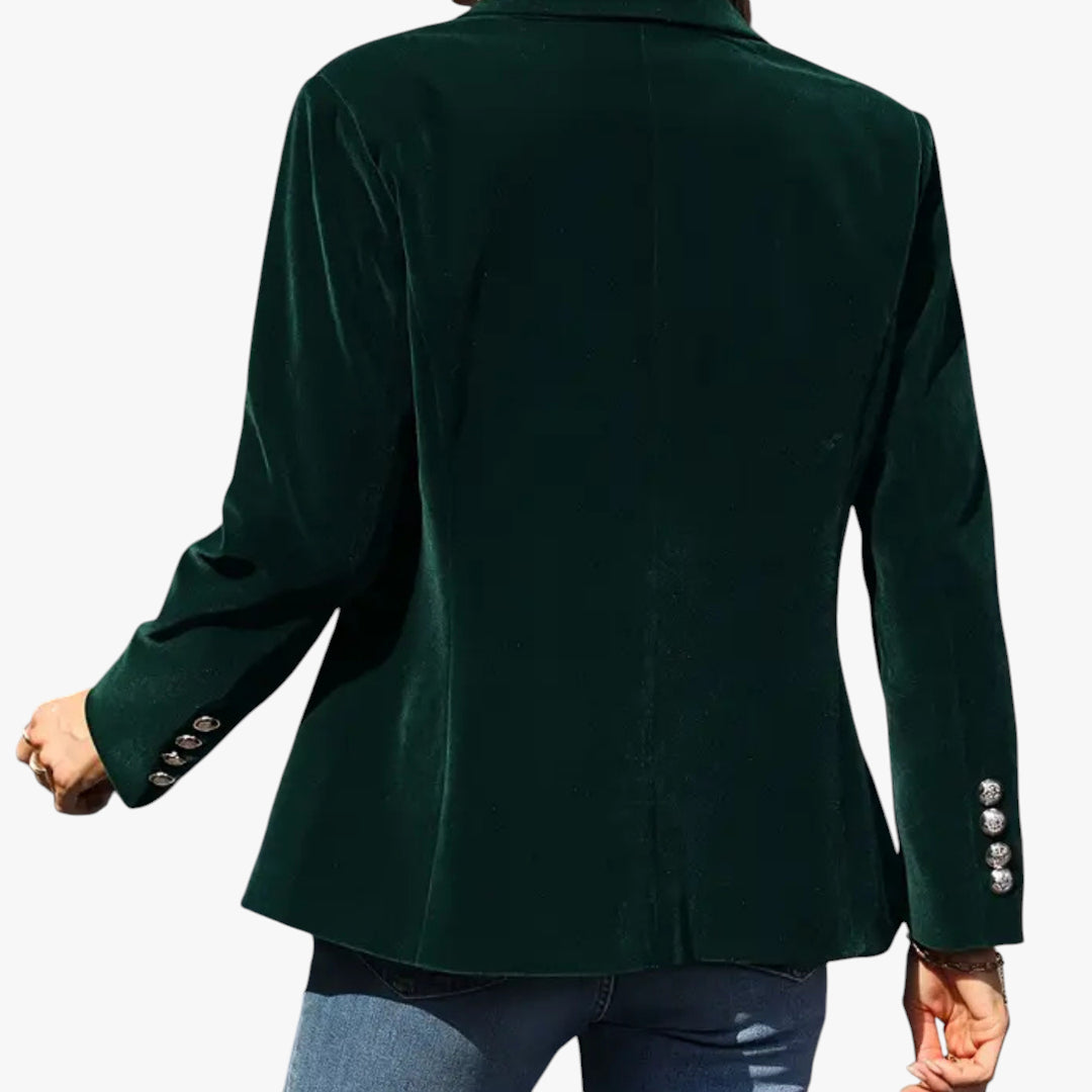 Women's Longline Blazer with Double Breasted and Wrap Front