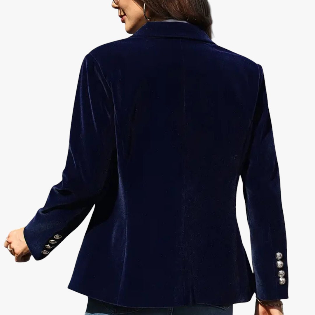 Women's Longline Blazer with Double Breasted and Wrap Front