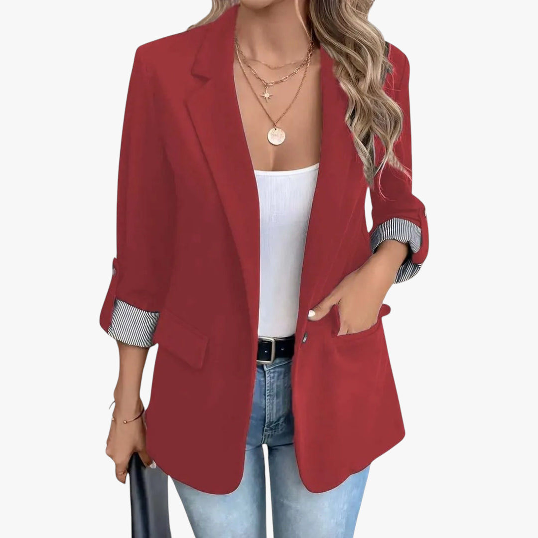 Women's Work Blazer with Packable Design