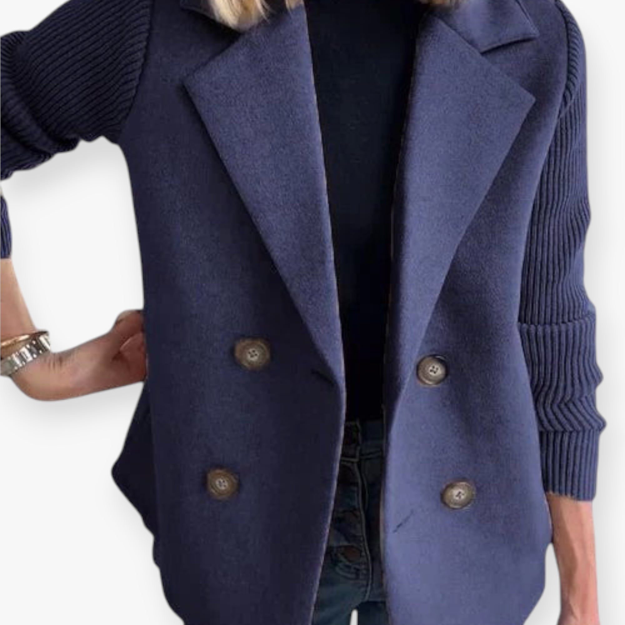 Women's Spring Blazer with Double Breasted Front