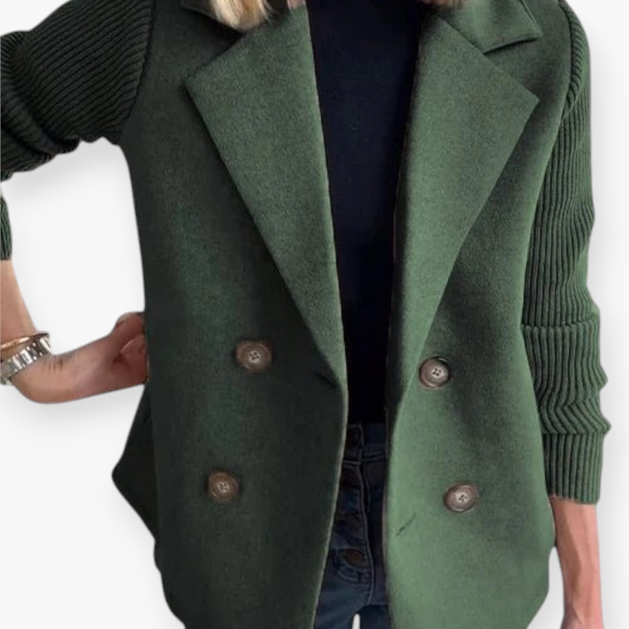 Women's Spring Blazer with Double Breasted Front