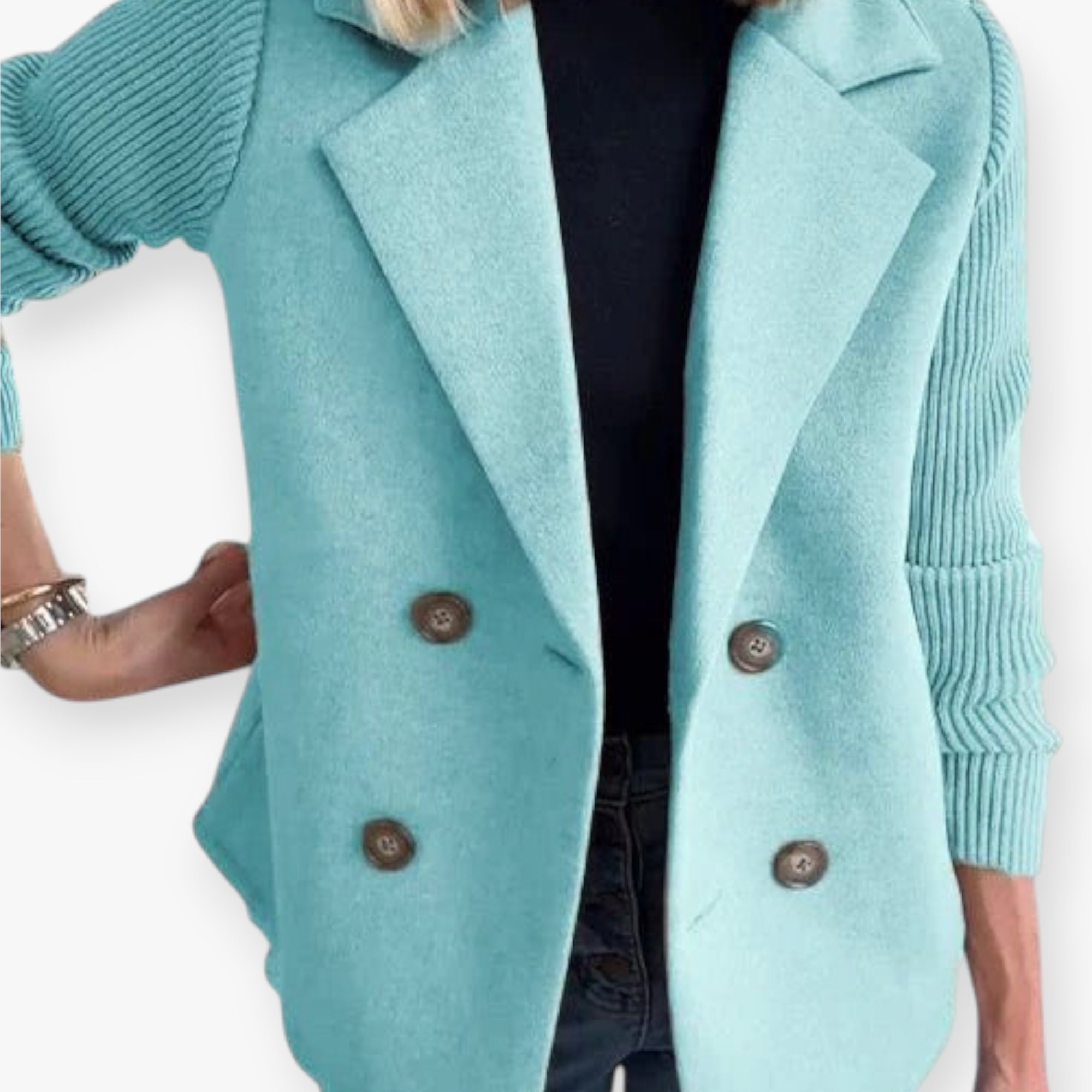 Women's Spring Blazer with Double Breasted Front