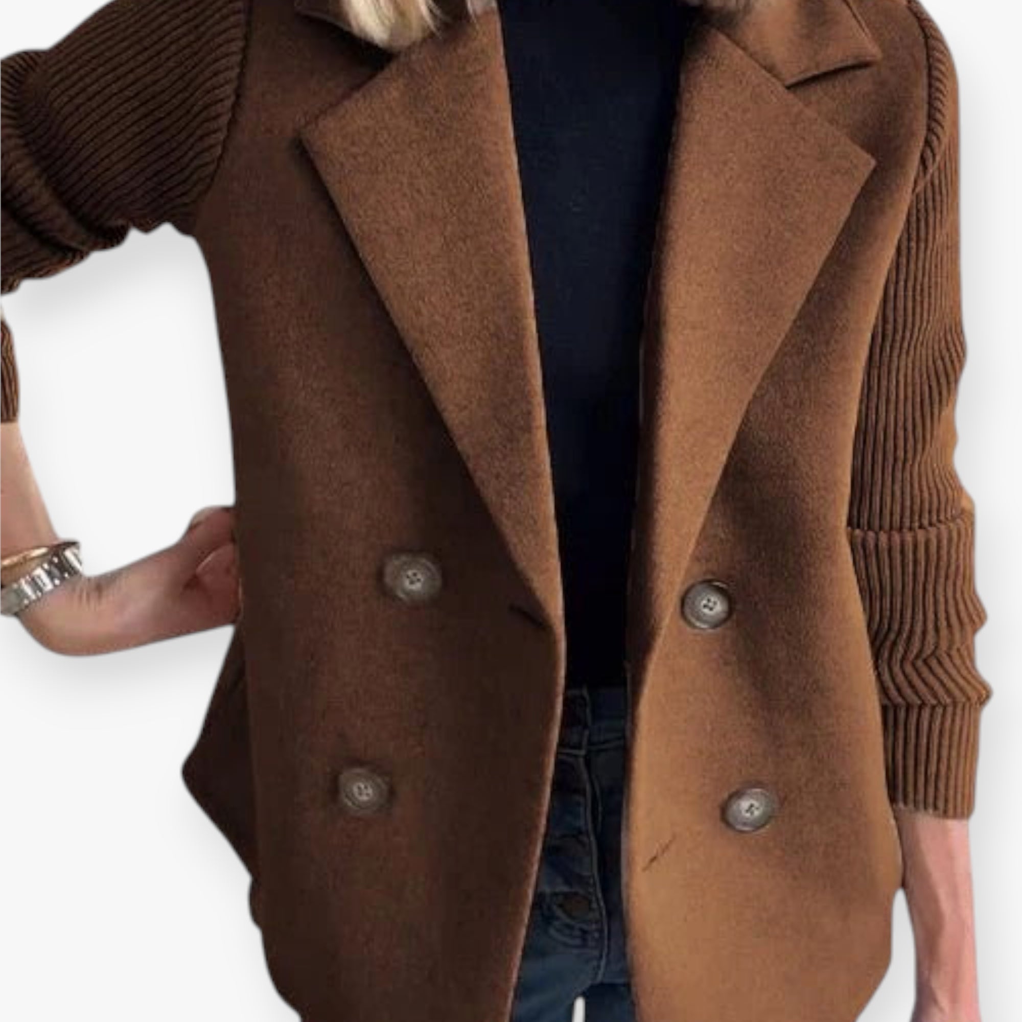 Women's Spring Blazer with Double Breasted Front