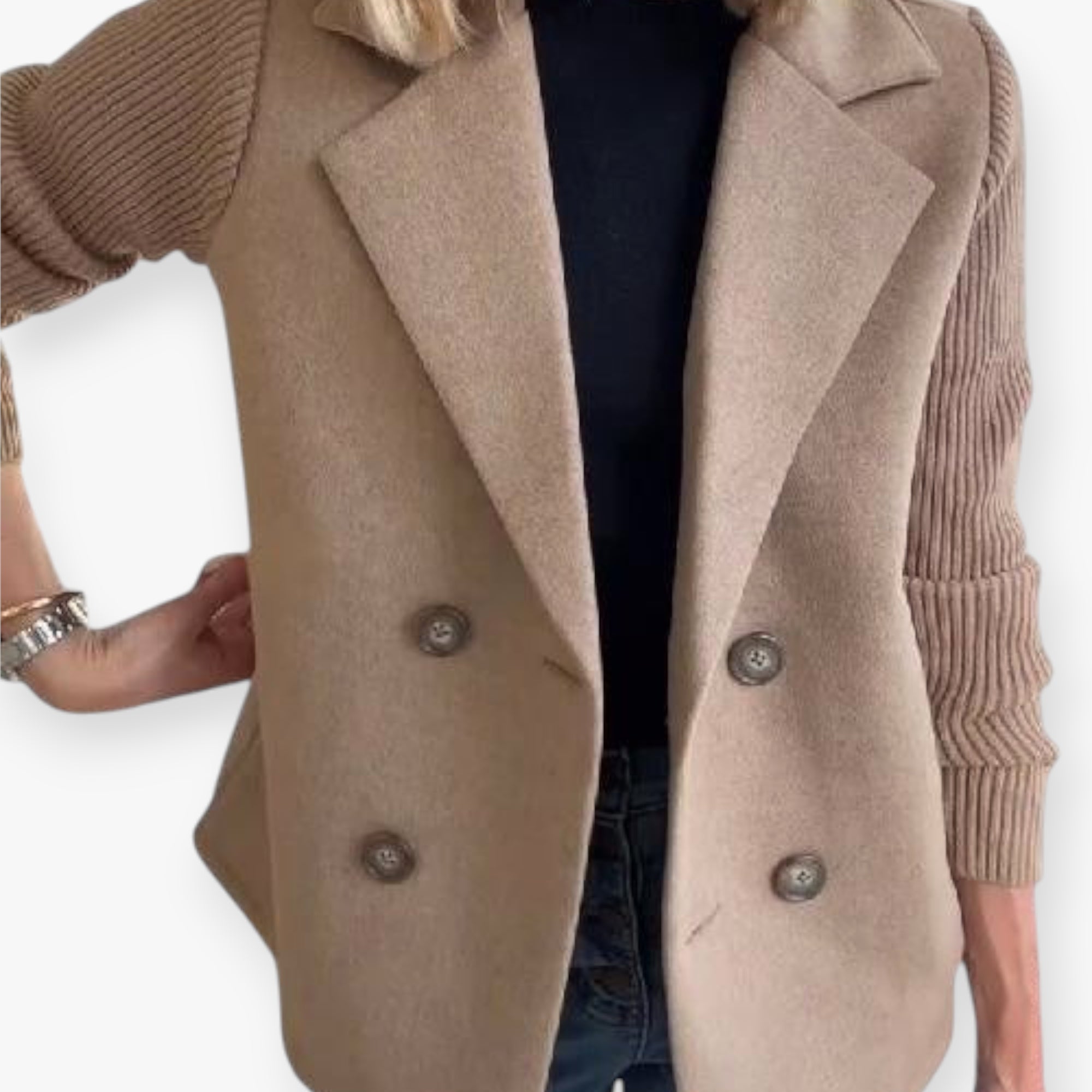 Women's Spring Blazer with Double Breasted Front