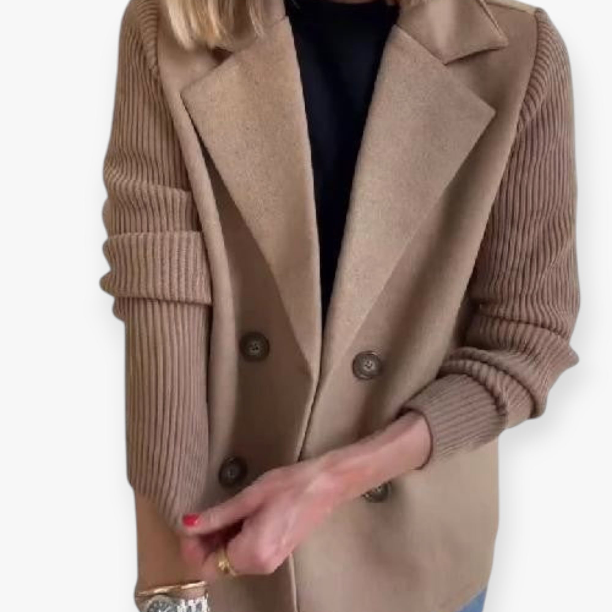 Women's Spring Blazer with Double Breasted Front