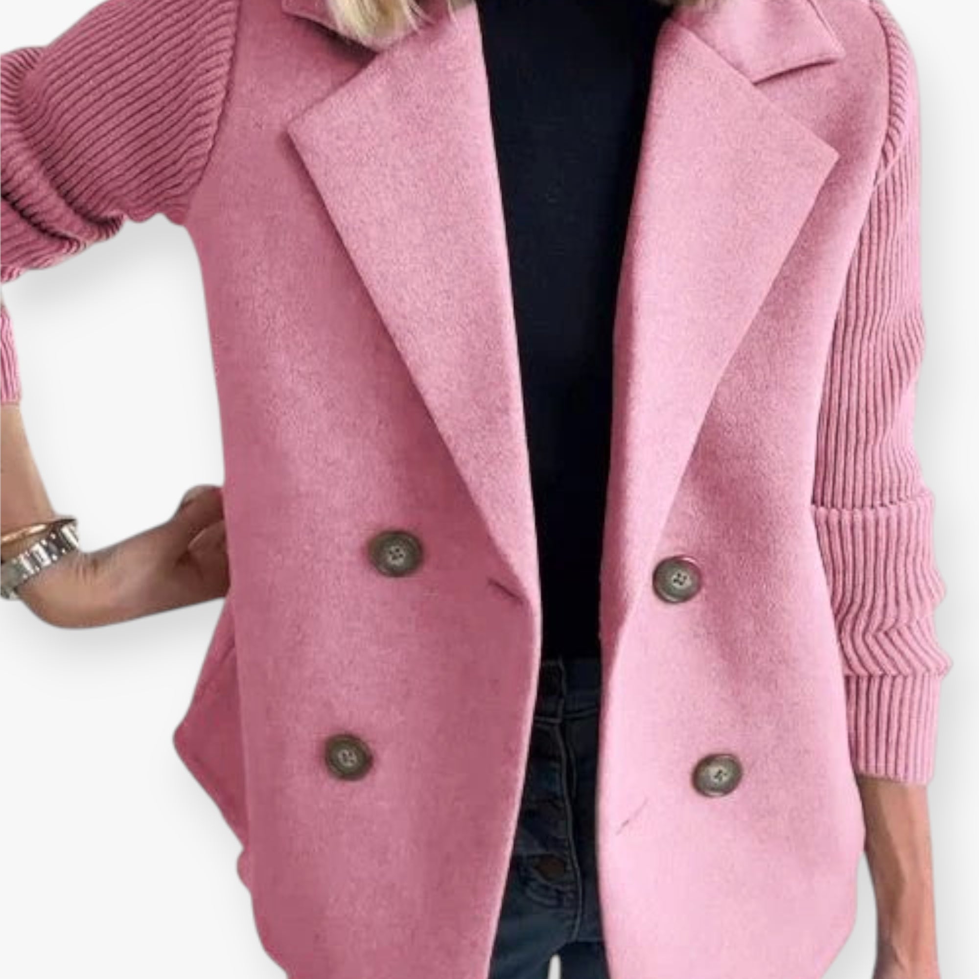 Women's Spring Blazer with Double Breasted Front