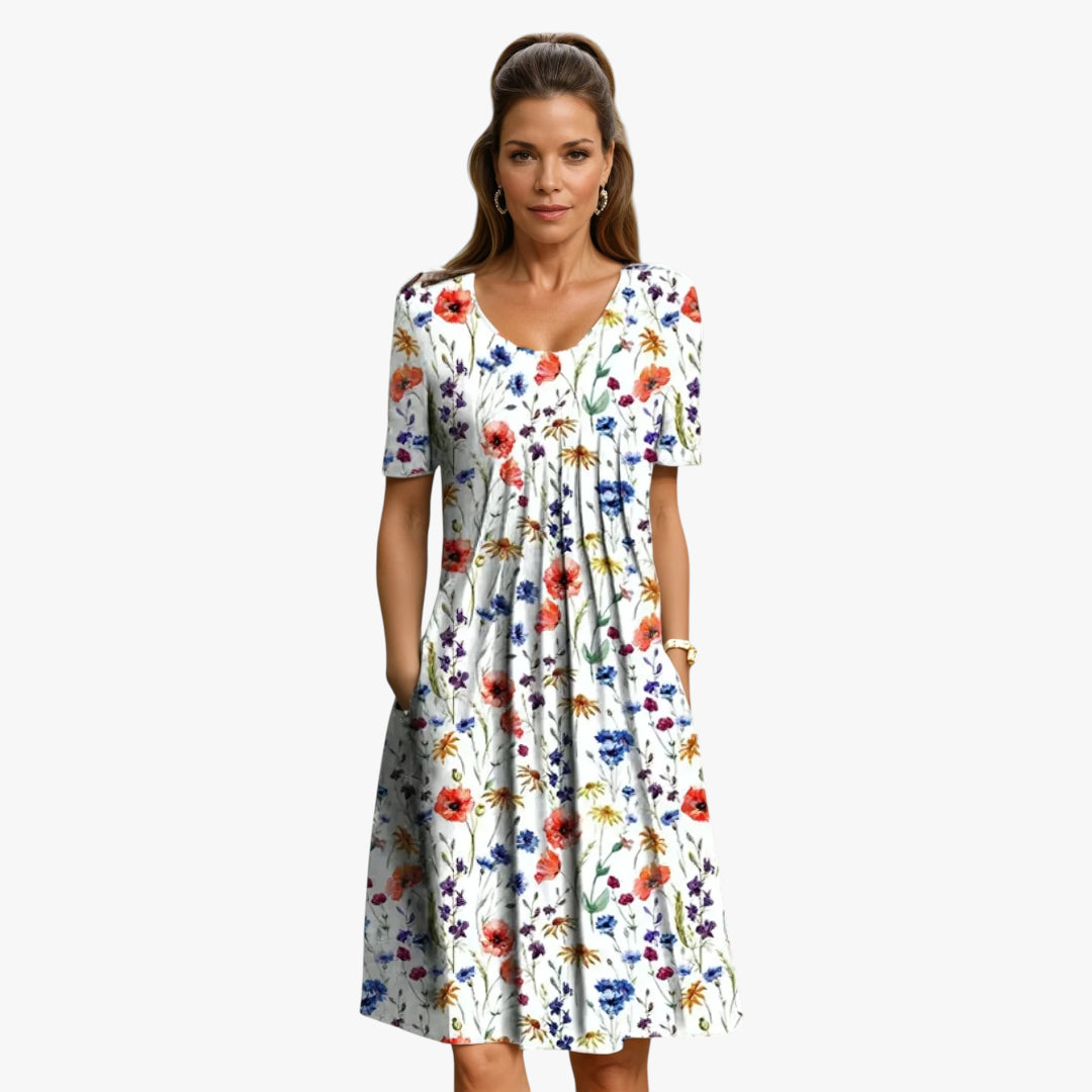 Women's Floral Print Midi Dress