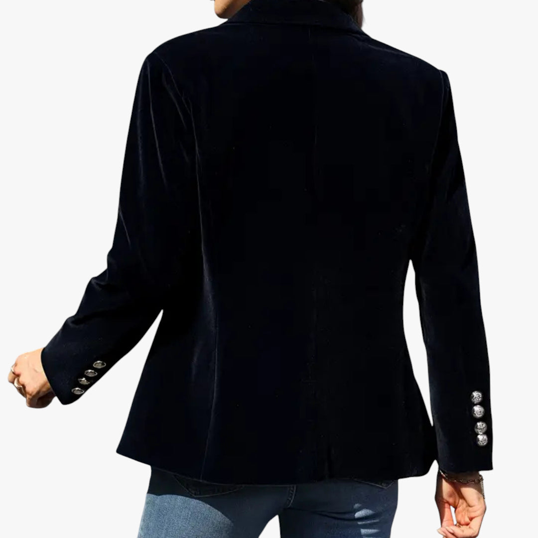 Women's Longline Blazer with Double Breasted and Wrap Front
