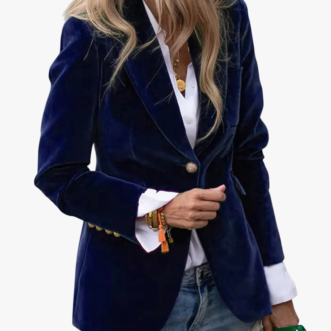 Women's Longline Blazer with Double Breasted and Wrap Front
