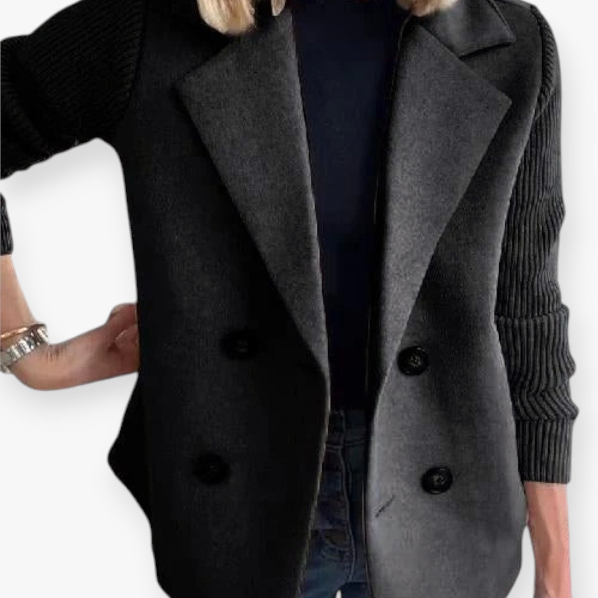Women's Spring Blazer with Double Breasted Front